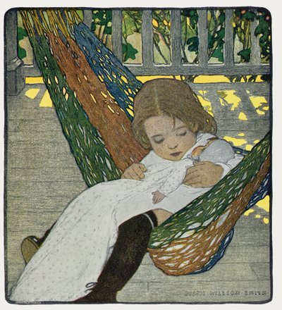 Rocking Baby Doll i dvale av Jessie Willcox Smith