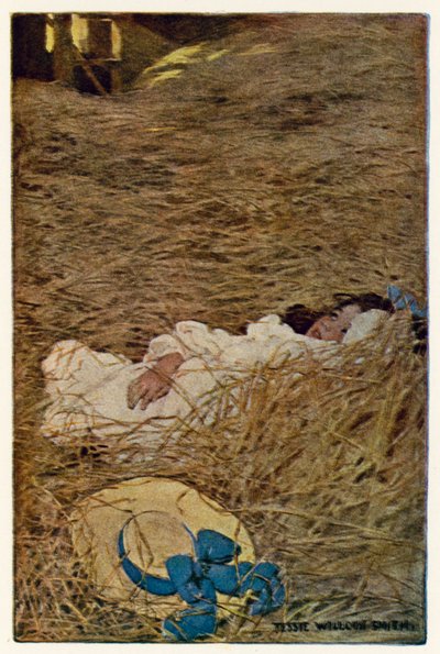 The Hayloft (farge litho) av Jessie Willcox Smith