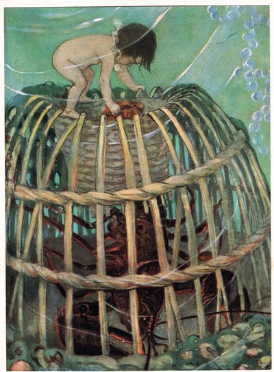 Tom and the lobster pot, illustration from 