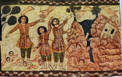 Esekiels profeti (tempera på gips) av Jewish School