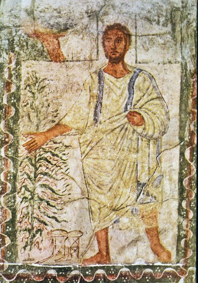 Moses og den brennende busken (tempera på gips) av Jewish School