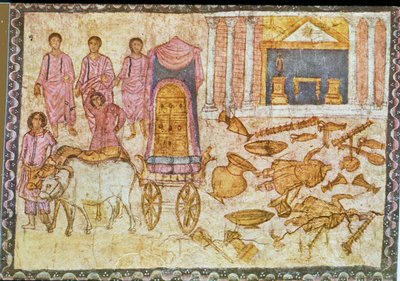 Paktens ark i filistrenes land (tempera på gips) av Jewish School