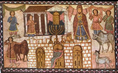 Tabernaklet og dets prester (tempera på gips) av Jewish School