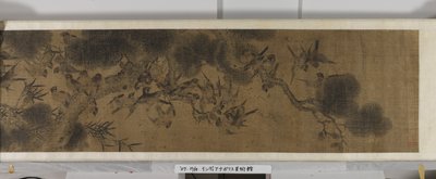 Hundre fugler (blekk og farger på silke) av Jiang (after) Tingxi