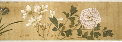 Ett hundre blomster, tidlig på 1600-tallet (malt silke) (detalj) av Jiayan Chen