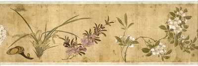 One Hundred Flowers, tidlig på 1600-tallet (malt silke) (detalj: se også 207347-58) av Jiayan Chen