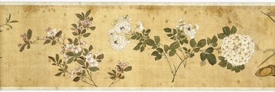 One Hundred Flowers, tidlig på 1600-tallet (malt silke) (detalj: se også 207347-58) av Jiayan Chen