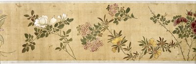One Hundred Flowers, tidlig på 1600-tallet (malt silke) (detalj: se også 207347-58) av Jiayan Chen