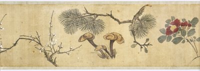 One Hundred Flowers, tidlig på 1600-tallet (malt silke) (detalj: se også 207347-58) av Jiayan Chen