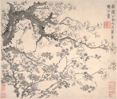 Plommeblomster, datert 1757. av Jin Nong