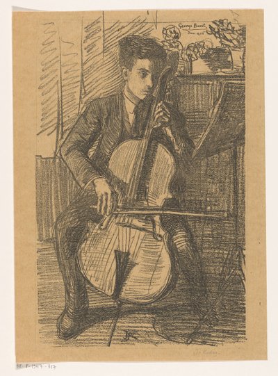 George Bacot spiller cello av Jo Koster (signed by artist)