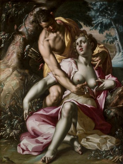 Cephalus og Procris (The Death of Procris) av Joachim Anthonisz Wtewael