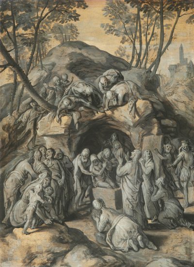 Nederlandsk: Lasarus#39; oppstandelse Lasarus#39; oppstandelse av Joachim Beuckelaer