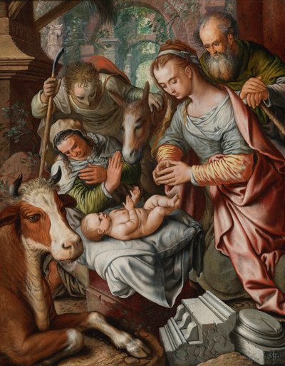 Hyrdenes tilbedelse av Joachim Beuckelaer