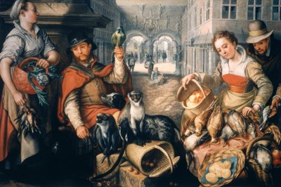 Selger av eksotiske dyr av Joachim Beuckelaer