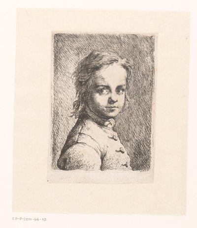 Portrett av en ukjent gutt av Joachim Martin Falbe (attributed to)
