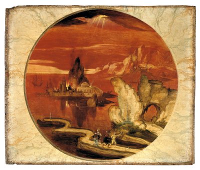Sodoma og Gomorra i brann (olje på panel) av Joachim Patenier