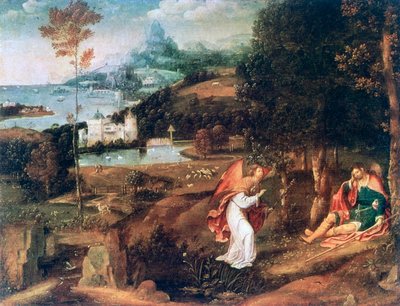 Landskapsscene med Saint Roch, c1500-1524 av Joachim Patinir