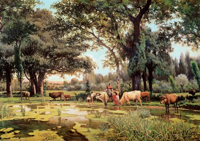 quot;quot;Sommerquot;quot;. Maleri av Joaquim Vayreda i Vila (1843-1894). 1880-årene. Barcelona. Catalonias nasjonale kunstmuseum av Joachim Vayreda i Vila