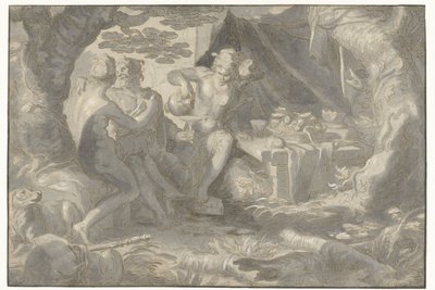 Lot og døtrene hans av Joachim Wtewael or Utewael