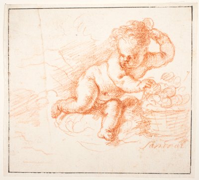 Putti samler frukt av Joachim von Sandrart