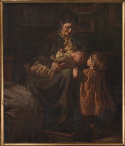 Kunstnerens kone med to barn av Joakim Frederik Skovgaard