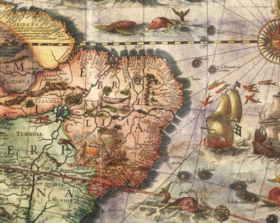 Kart over Amerika laget av Joan Blaeu av Joan Blaeu