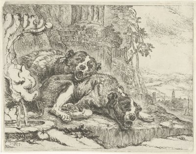 To liggende hunder Hunder (serietittel) av Joannes Fijt