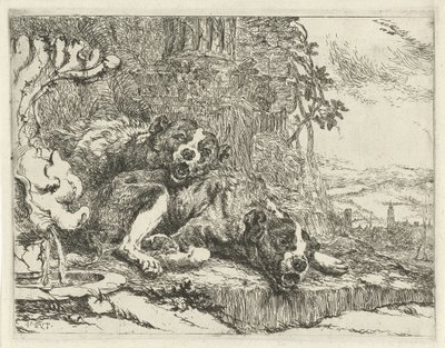 To liggende hunder Hunder (serietittel) av Joannes Fijt