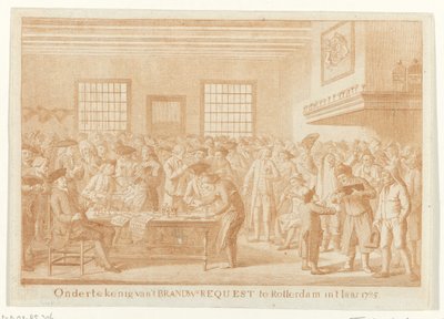 Signering av Brandewijn-forespørselen i Rotterdam, 1785 Signering av Brand.W. Forespørsel i Rotterdam in 