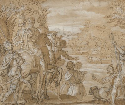 Et jaktparti, ca. 1555-65. av Joannes Stradanus