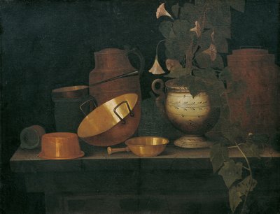 Stilleben med kobberfat av Joannes de Cordua