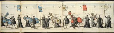 Begravelsesprosesjon i Antwerpen i anledning av keiser Charles Vs død, 1558, 1559. av Joannes van Doetecum