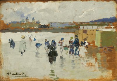 La Concha-stranden, San Sebastian, 1906 av Joaquín Sorolla