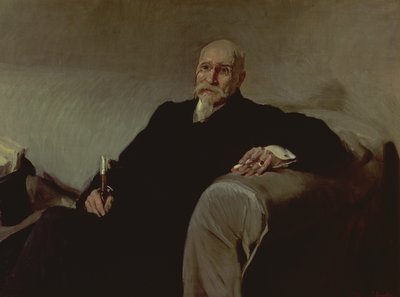 Portrett av Jose Echegaray y Eizaguire (1832-1916) spansk matematiker og dramatiker av Joaquin Sorolla y Bastida