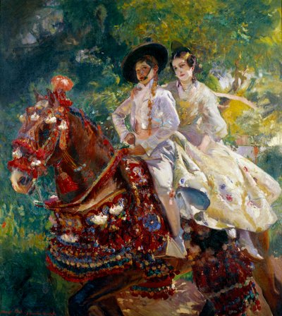 The Return of the Painting Feria av Joaquin Sorolla (1863-1923) (esp.), 20. århundre. Madrid, Sorolla-museet av Joaquín Sorolla