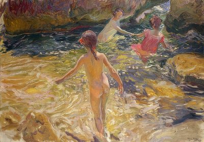 Badende, Jávea. 1905 av Joaquín Sorolla