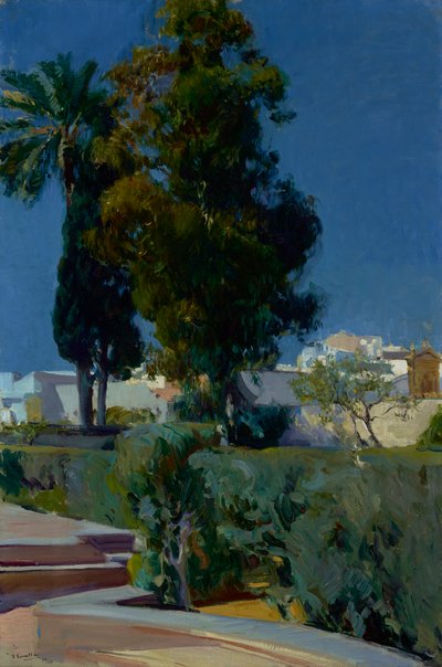 Hjørnet av hagen, Alcazar, Sevilla, 1910 av Joaquín Sorolla