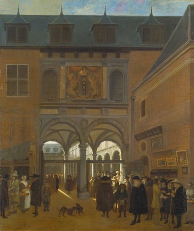 Børsen i Amsterdam, ca. 1675-80 (olje på lerret) av Job Berckheyde