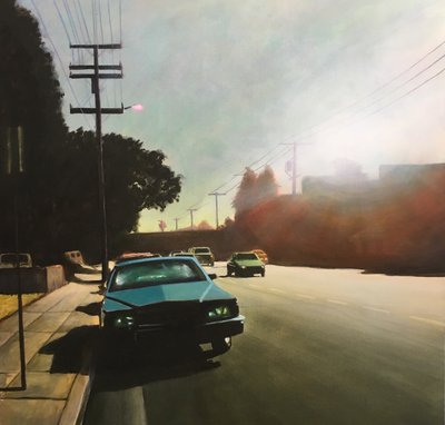 Hollywood ca. 2006 (akryl på panel) av Joby Hickey