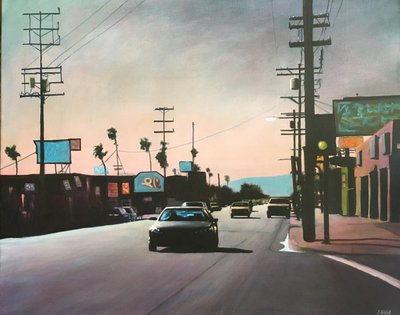 San Fernando Valley 11, ca. 2012 (akryl på panel) av Joby Hickey