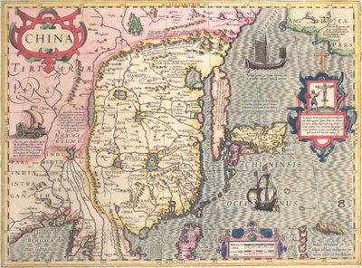 Kina, ca. 1607 av Jodocus Hondius