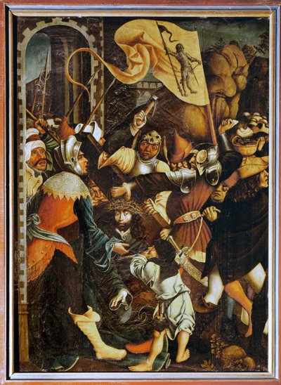 Jesus bærer korset (tempera på granved) av Joerg the Elder Breu