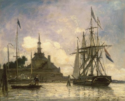 Rotterdam havn av Johan Barthold Jongkind