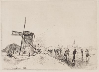 Utsikt over byen Maaslins av Johan Barthold Jongkind