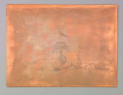 Steiger i de haven van Honfleur av Johan Barthold Jongkind (signed by artist)