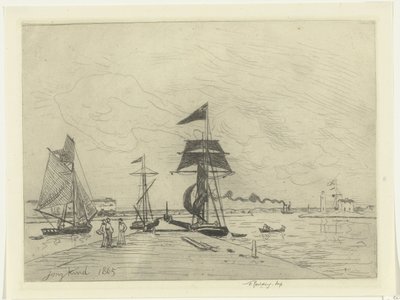 Kai ved Honfleur av Johan Barthold Jongkind