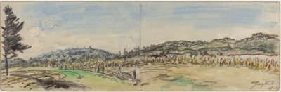 Landsbygd nær Brezins, mellom Grenoble og Vienne av Johan Barthold Jongkind