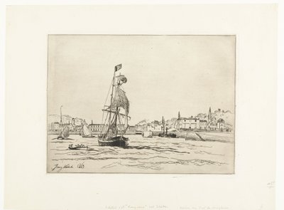 Havnen i Honfleur av Johan Barthold Jongkind