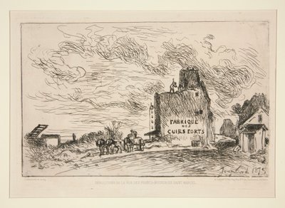 D?molitions de la Rue des Francs-Bourgeois Saint-Marcel (Demolition at the Rue des Francs-Bourgeois Saint-Marcel)   1336256   no       norwegian Successfully Translated  Original: The Drinking Pool man in cart with oxen at pool, 1895. Translat: The Drinkin av Johan Barthold Jongkind